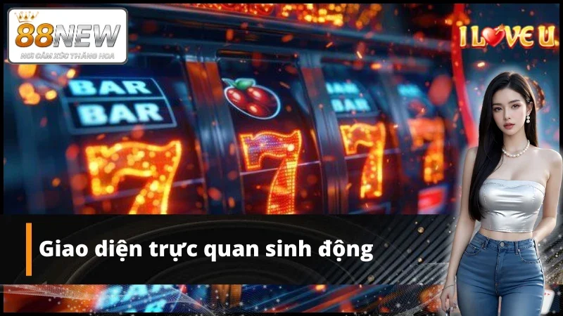 Giao diện trực quan tại sảnh game ILOVEU