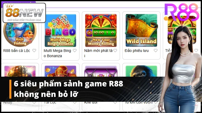 Trò chơi slot trong sảnh game R88 có gì hot?
